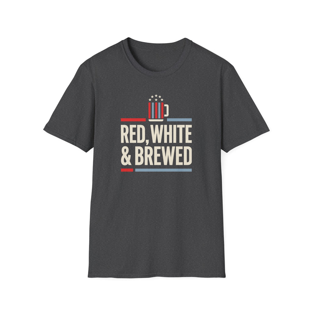 Red White & Brewed T-Shirt | Patriotic Beer Tee, 4th of July Shirt, Beer Lover Gift, USA Independence Day Graphic Tee