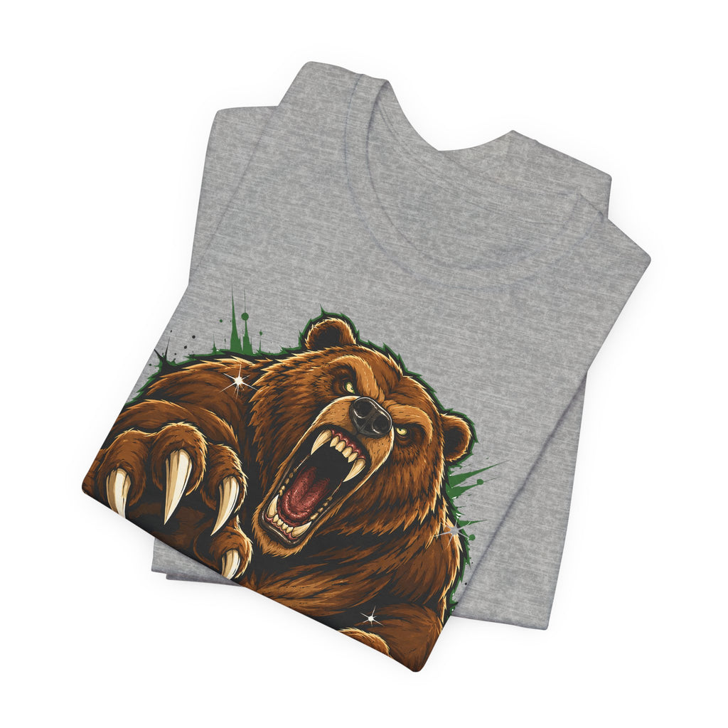Roaring Grizzly Bear Tee | Fierce Claw Illustration, Wild Animal Graphic Shirt, Unisex Gift