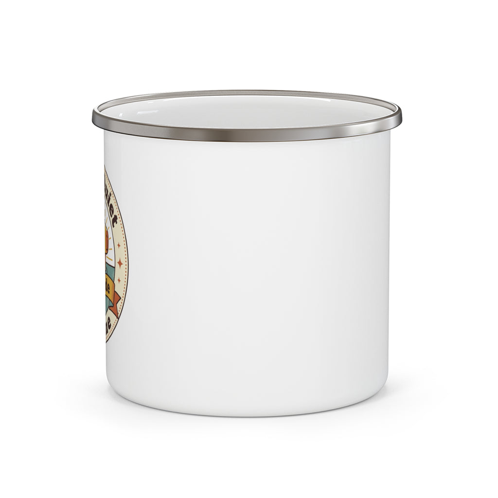 Funny Capybara Mug Peace Quiet & Caffeine | Zen Mode Coffee Mug | Cute Capybara Gift | Enamel Camping Mug | Coffee Lover Gift for Her