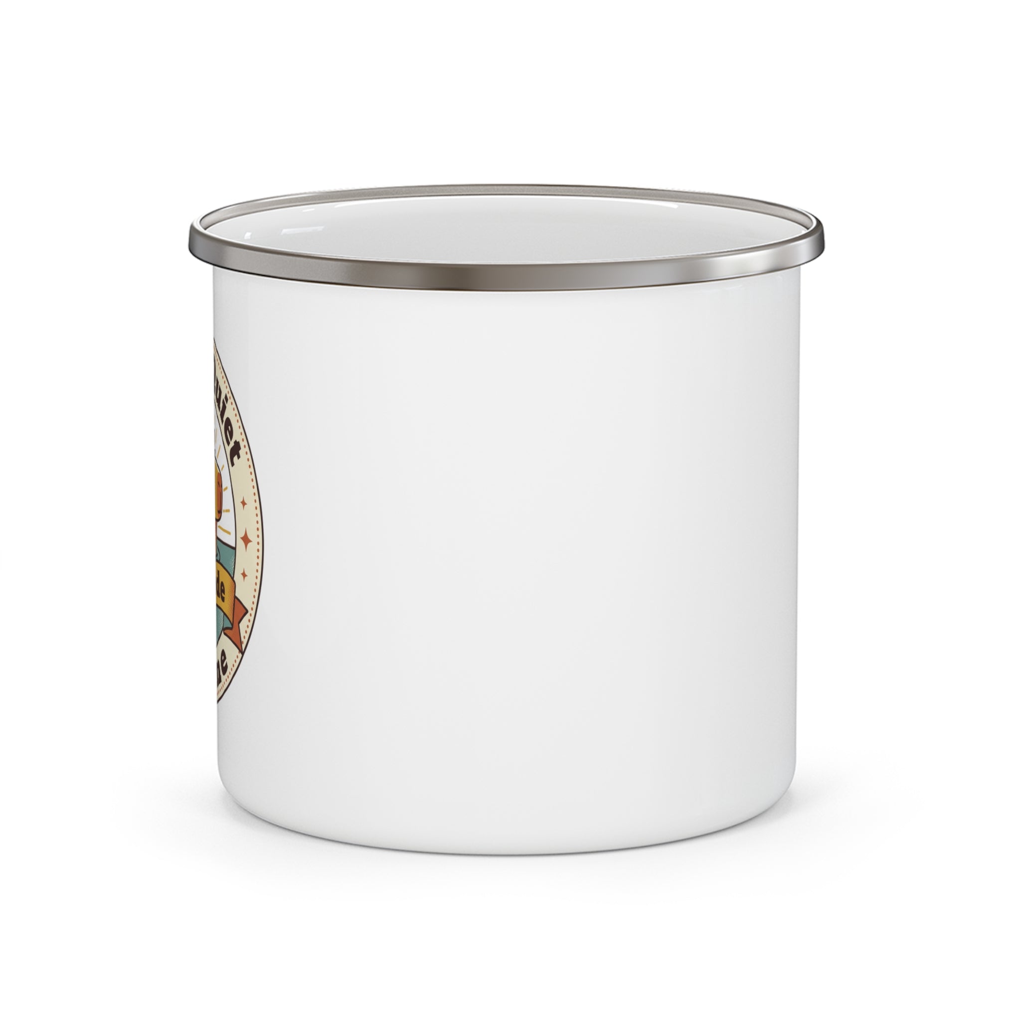 Funny Capybara Mug Peace Quiet & Caffeine | Zen Mode Coffee Mug | Cute Capybara Gift | Enamel Camping Mug | Coffee Lover Gift for Her