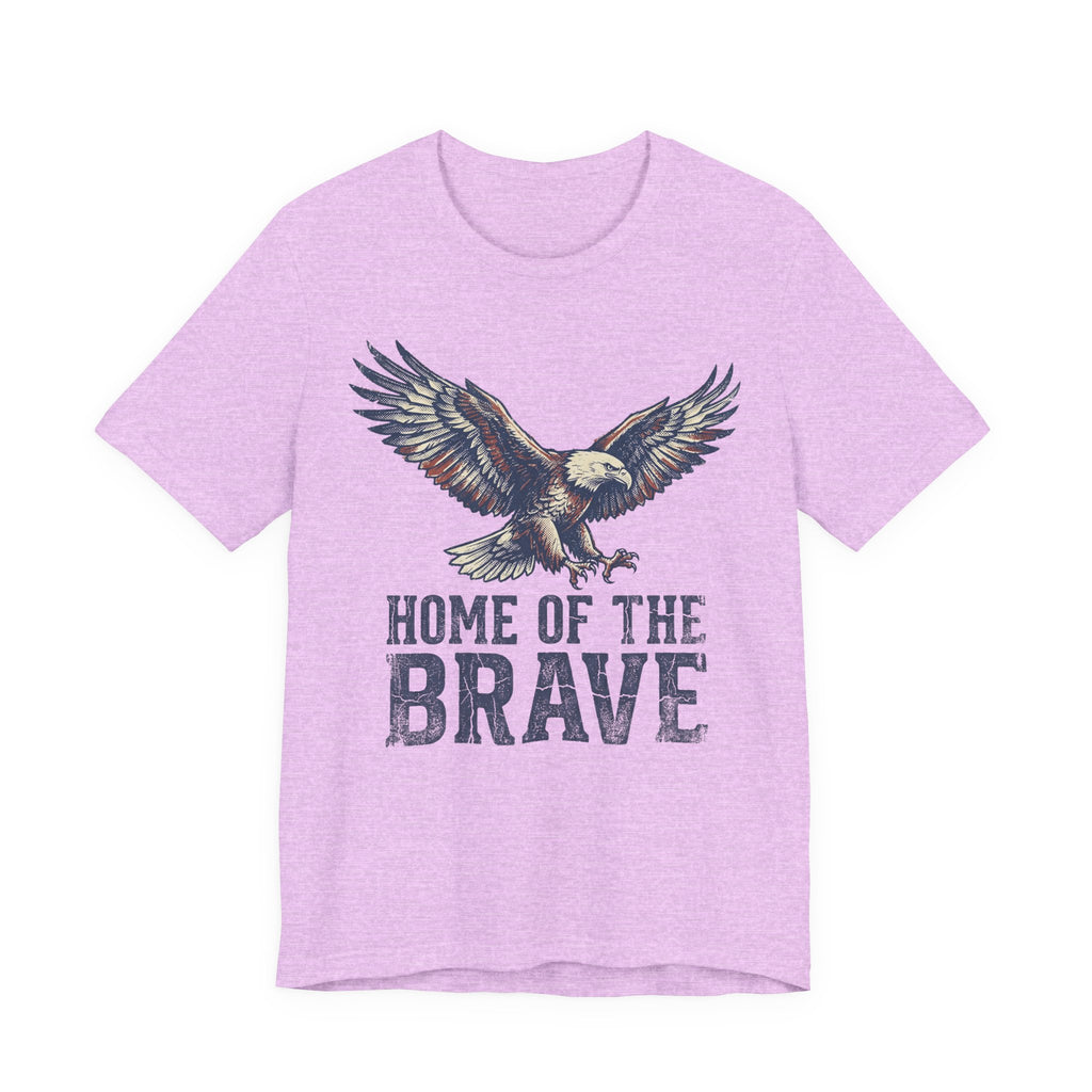 Home of the Brave Bald Eagle T-Shirt — Patriotic Americana Graphic Tee