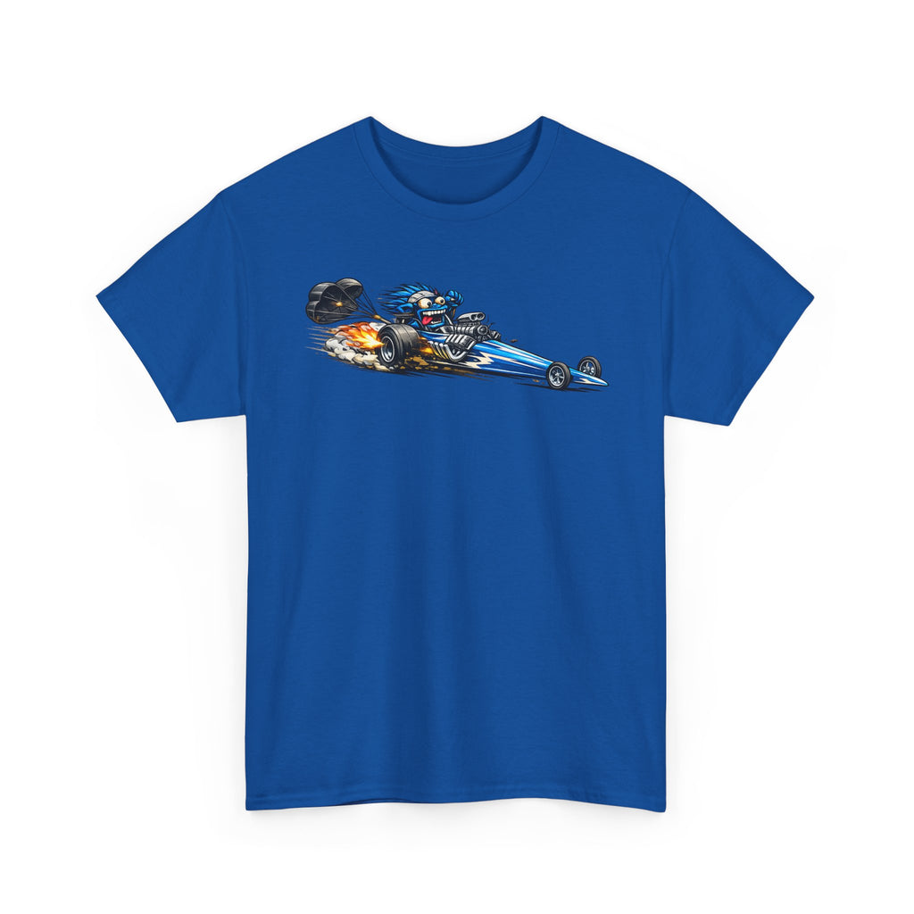 Flaming Dragster Graphic Tee | Retro Hot Rod Racing Car T-Shirt, Unisex Kustom Art Gift