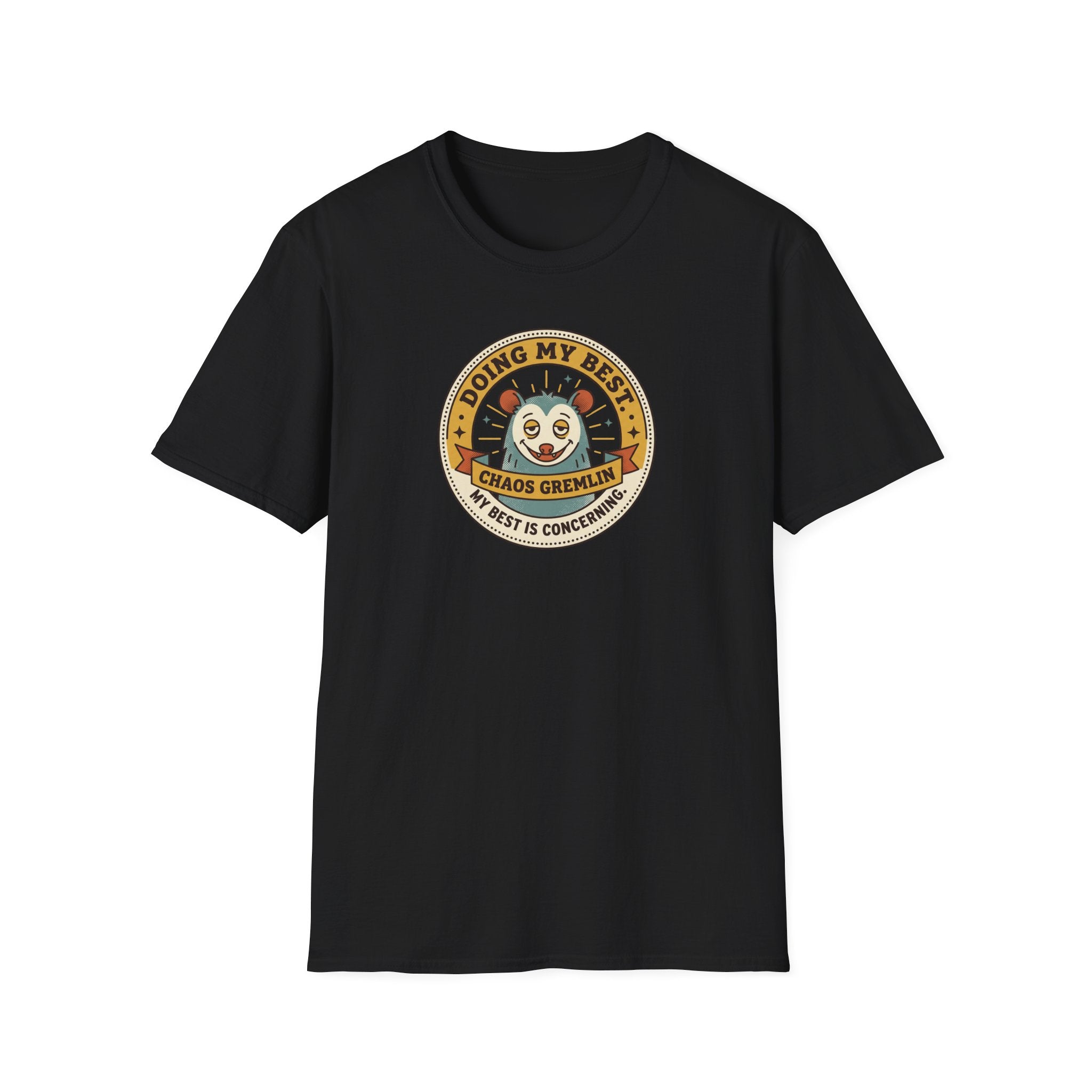 Funny Chaos Gremlin T-Shirt | Doing My Best Cute Panda Graphic Tee | Sarcastic Humor Shirt Gift