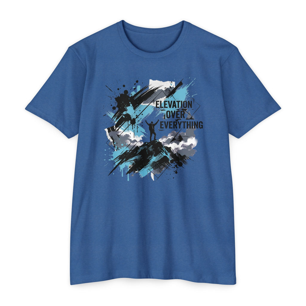 Mountain T-Shirt Elevation Over Everything Silhouette Graphic Tee Hiking Gift Outdoor Adventure Unisex