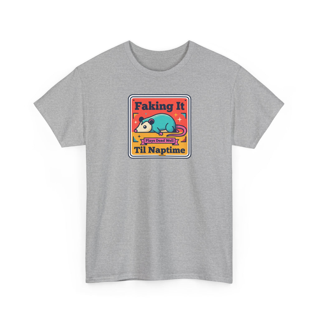 Faking It Til Naptime T-Shirt | Funny Sleeping Panda Tee | Cute Retro Humor Gift for Tired People