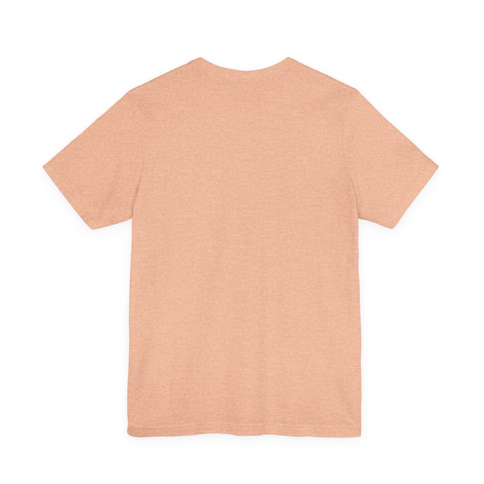 Amethyst crystal skull T-shirt in heather peach, unprinted back