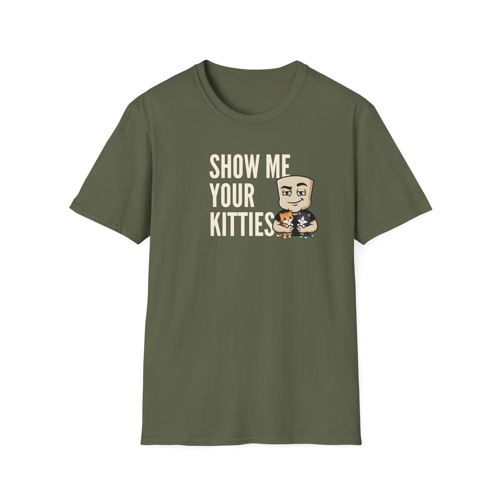Show Me Your Kitties T-Shirt | Funny Cat Tee | Cute Kitten Lover Novelty Humor Gift