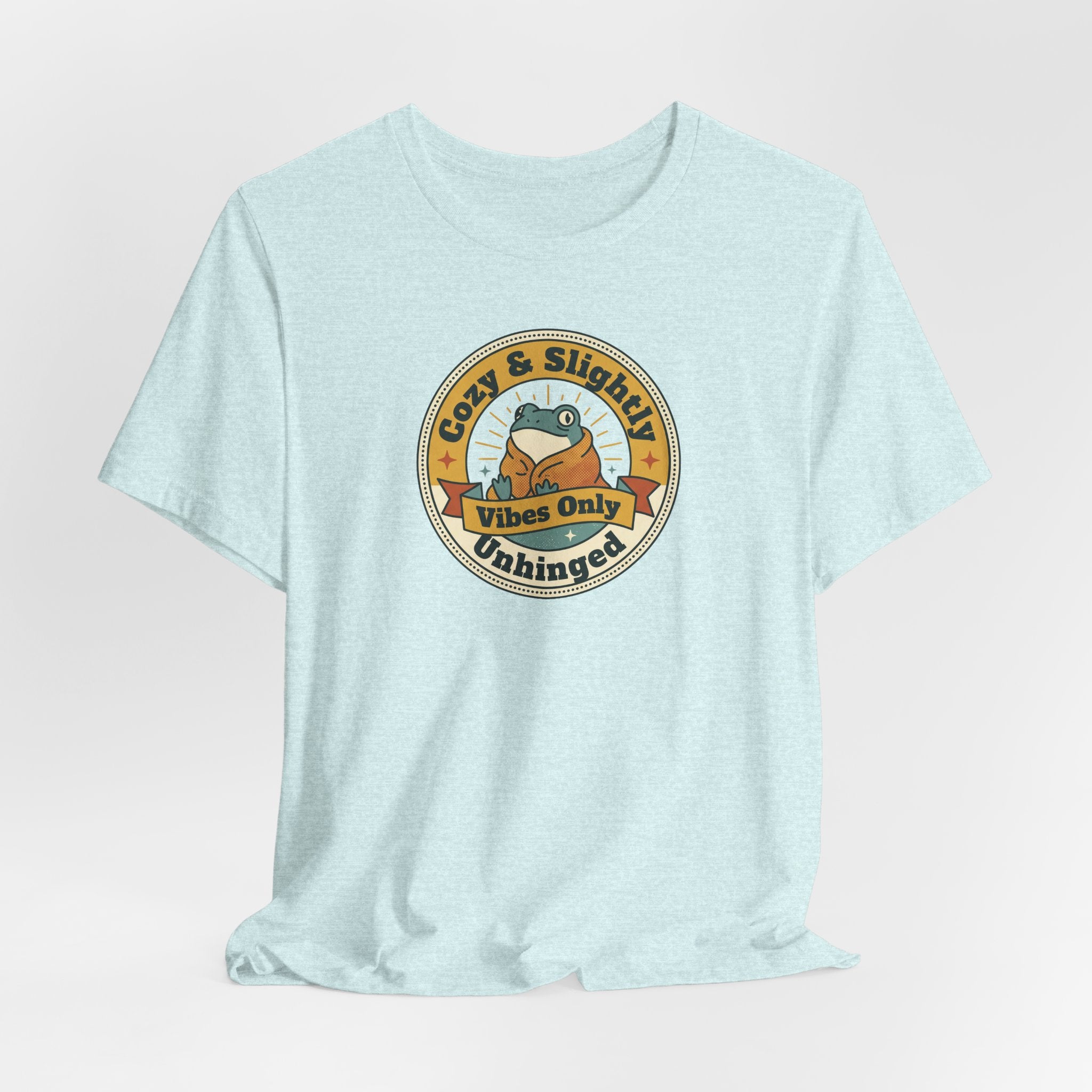 Cozy & Slightly Unhinged Vibes Only T-Shirt | Retro Sloth Graphic Tee
