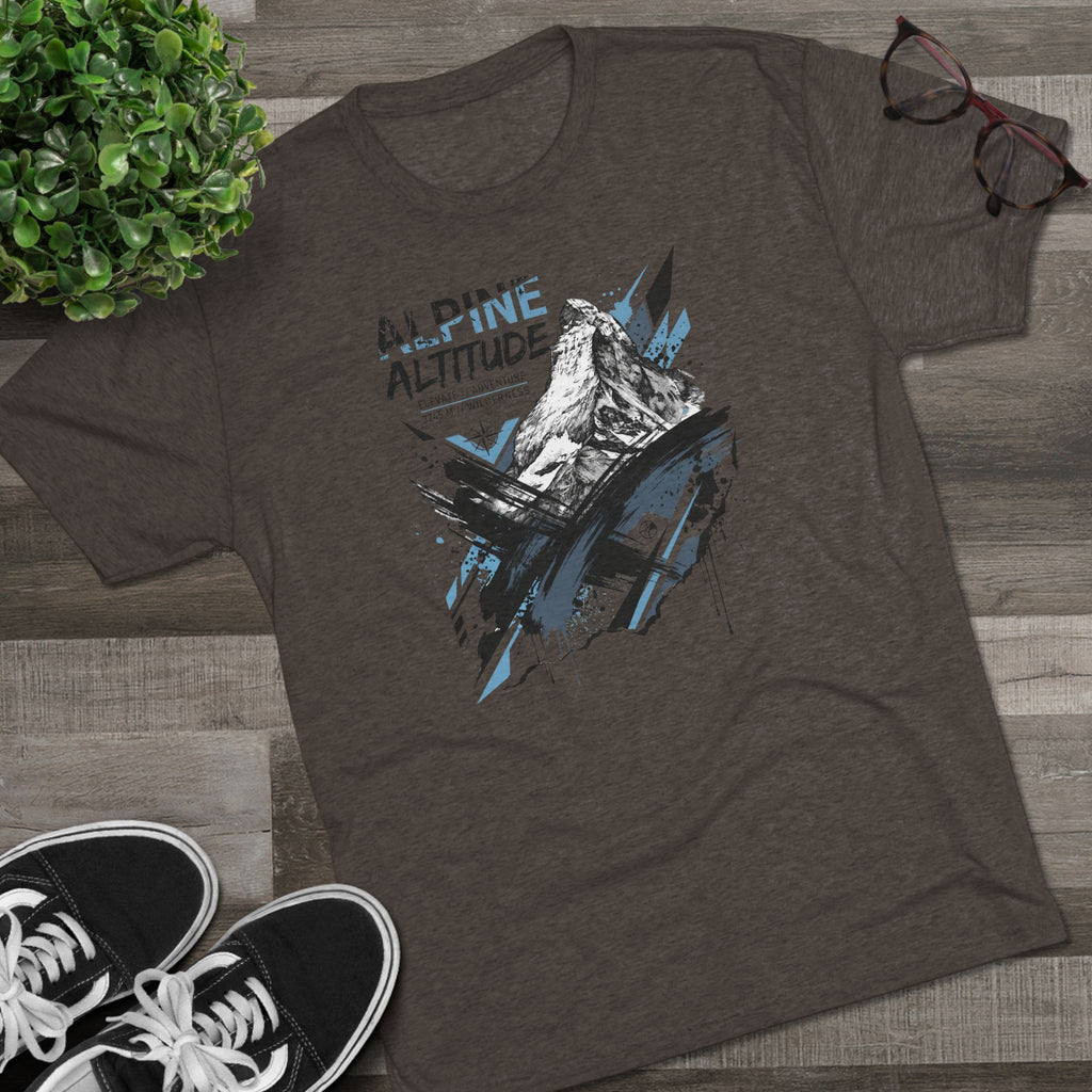 Alpine Altitude T-Shirt Mountain Peak Illustration Graphic Tee Hiking Gift Outdoor Nature Adventure Unisex