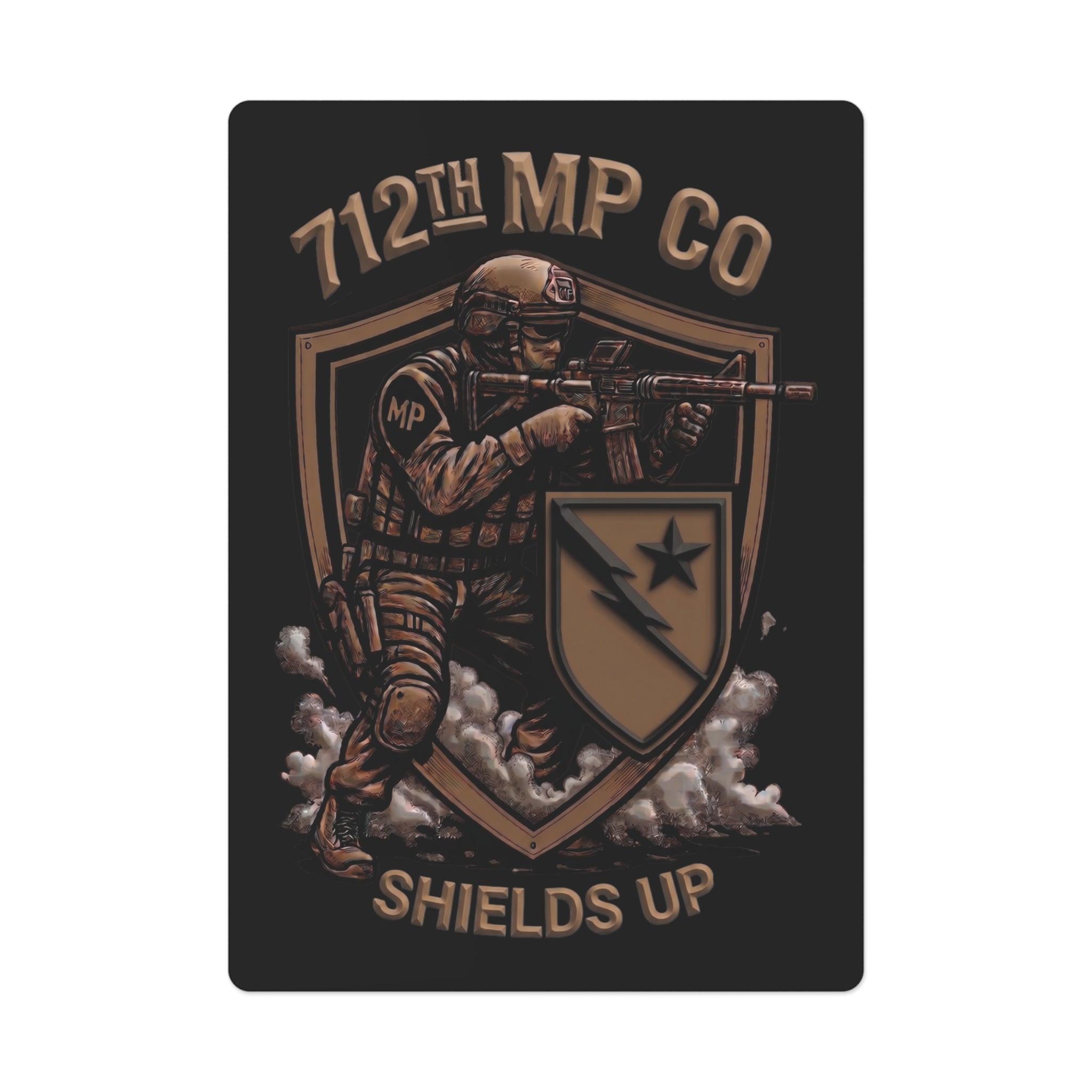 712th MP Co - Shields Up - Poker Cards
