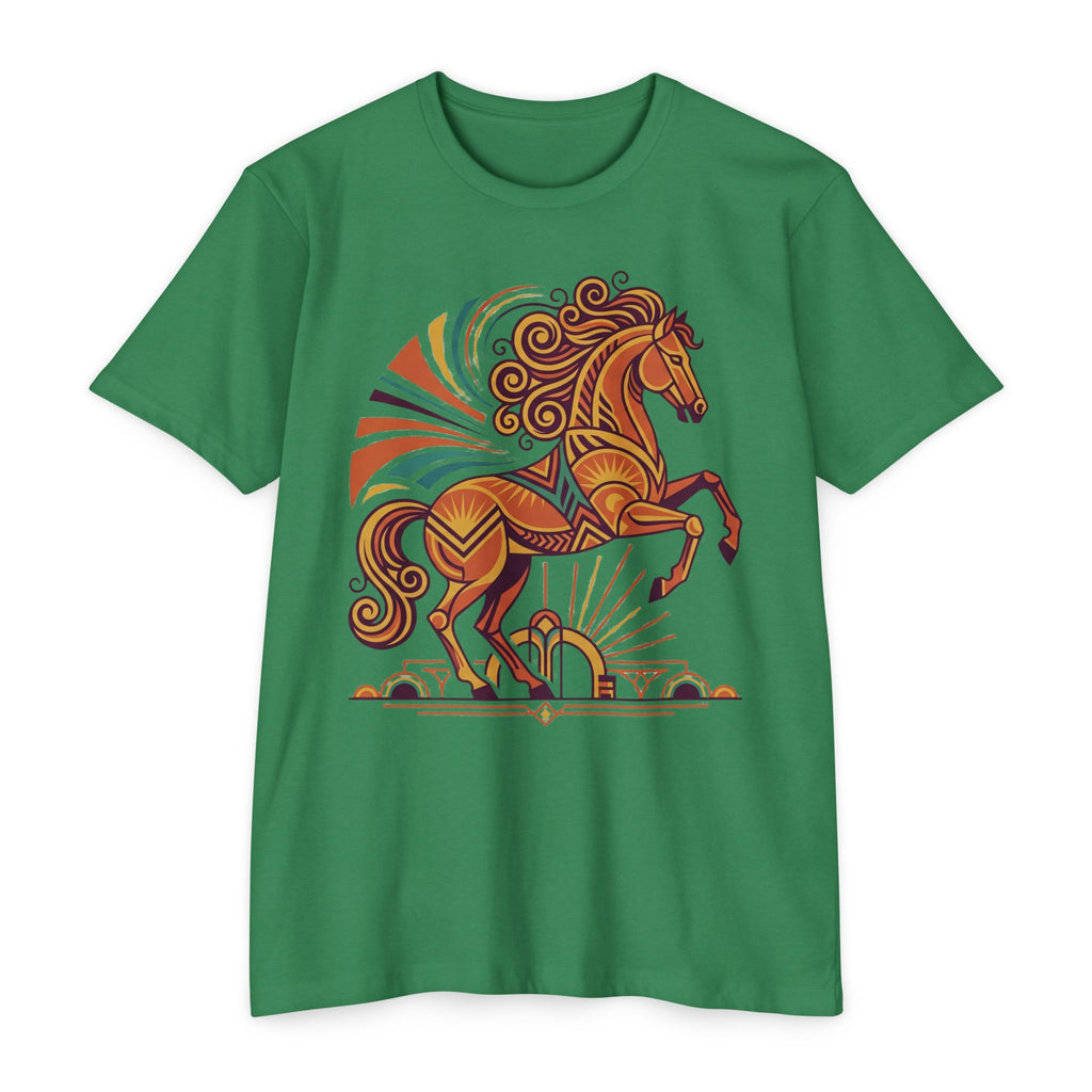 Horse T-Shirt Boho Prancing Horse Sunburst Illustration Graphic Tee Nature Lover Gift Unisex