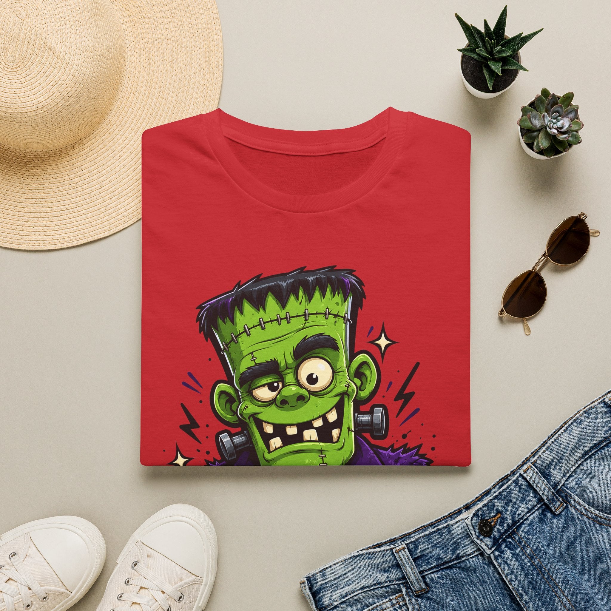 Stay Weird Frankenstein T-Shirt | Halloween Monster Graphic Tee | Spooky Cartoon Tee | Funny Monster Shirt | Halloween Gift