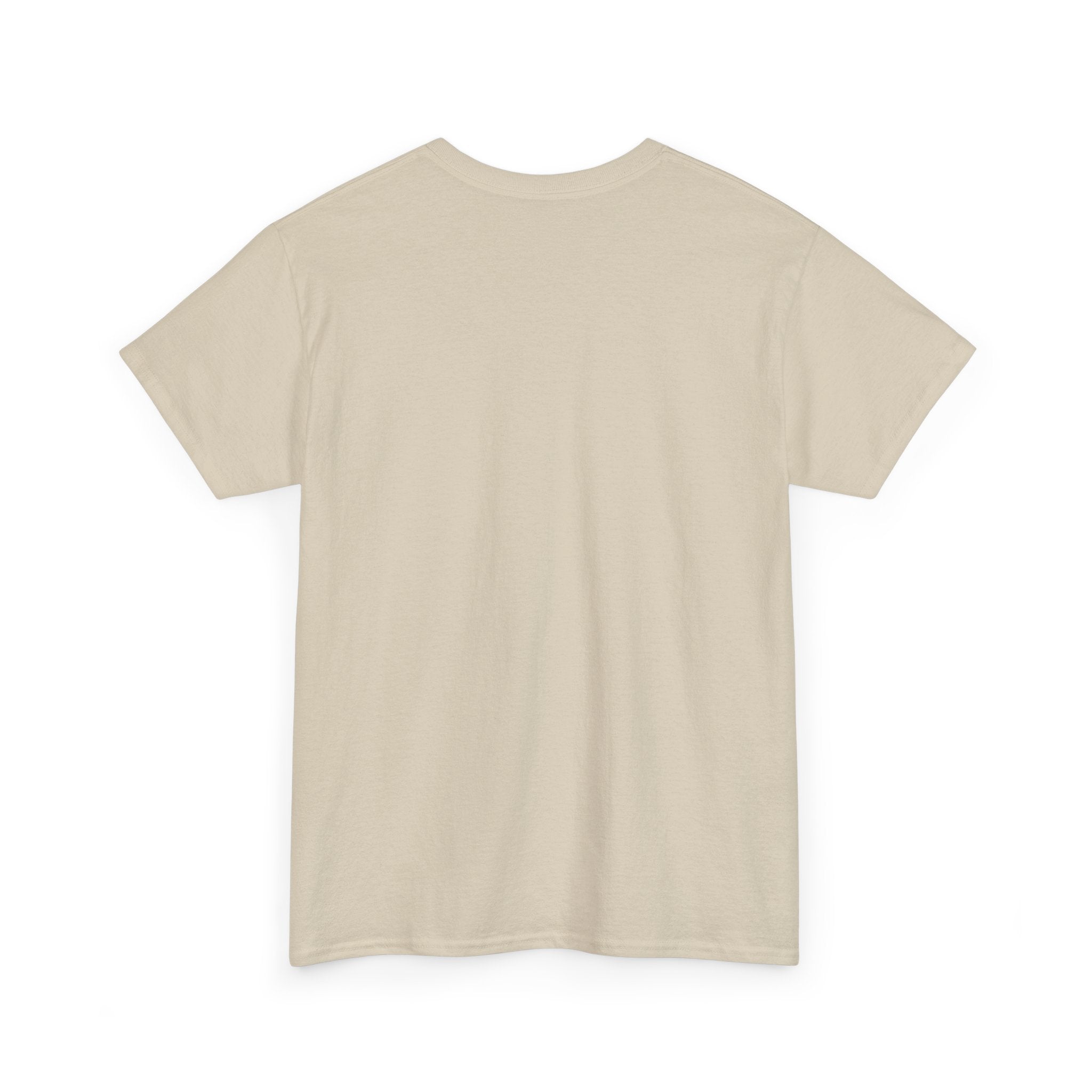 Sand crewneck T-shirt, plain back view