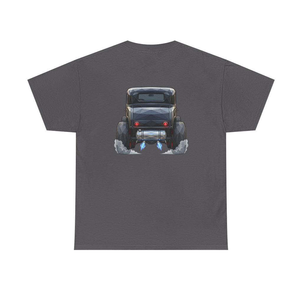 Vintage Hot Rod Front and Rear Tee | Classic Car Graphic Shirt