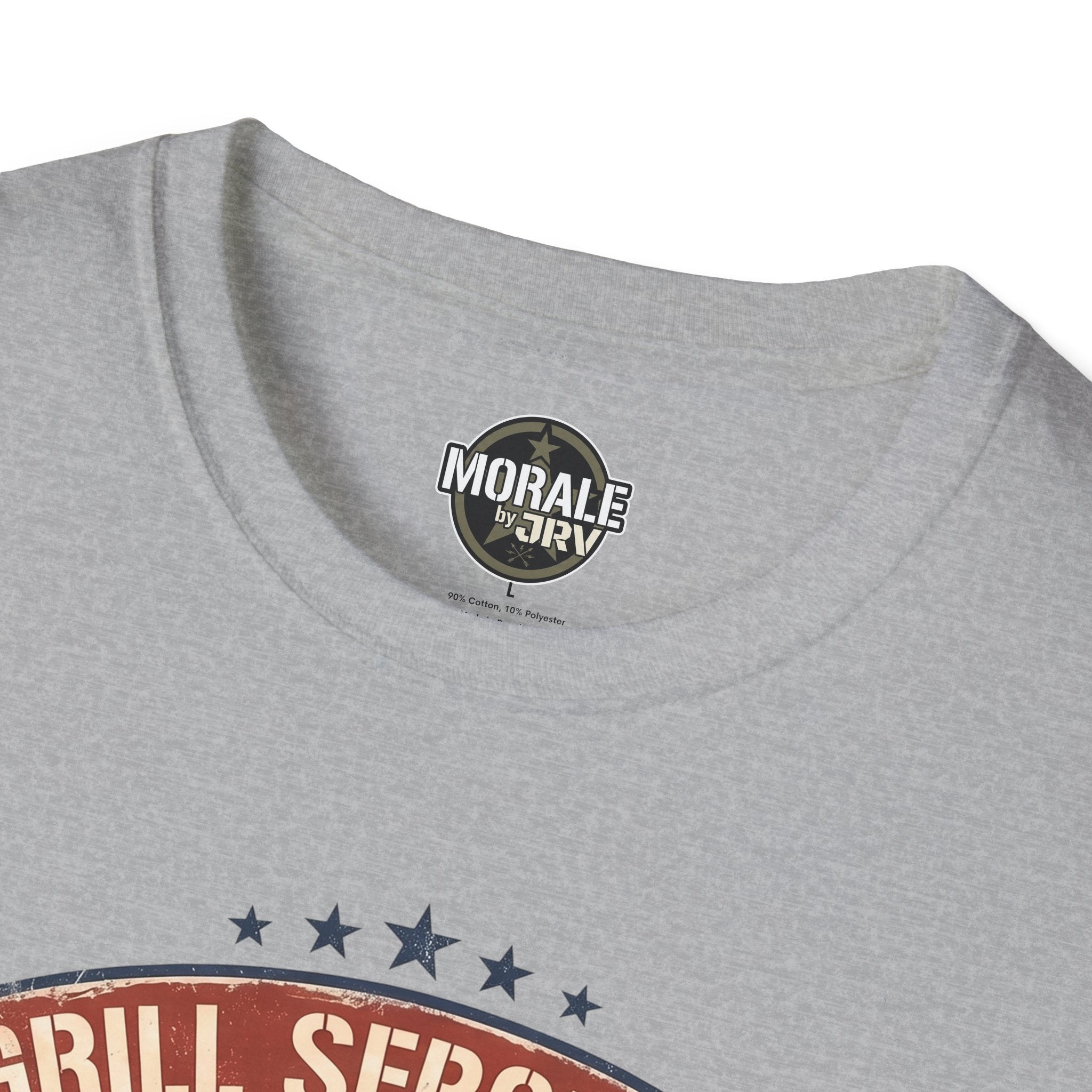Sport Grey T-shirt neckline with circular brand logo