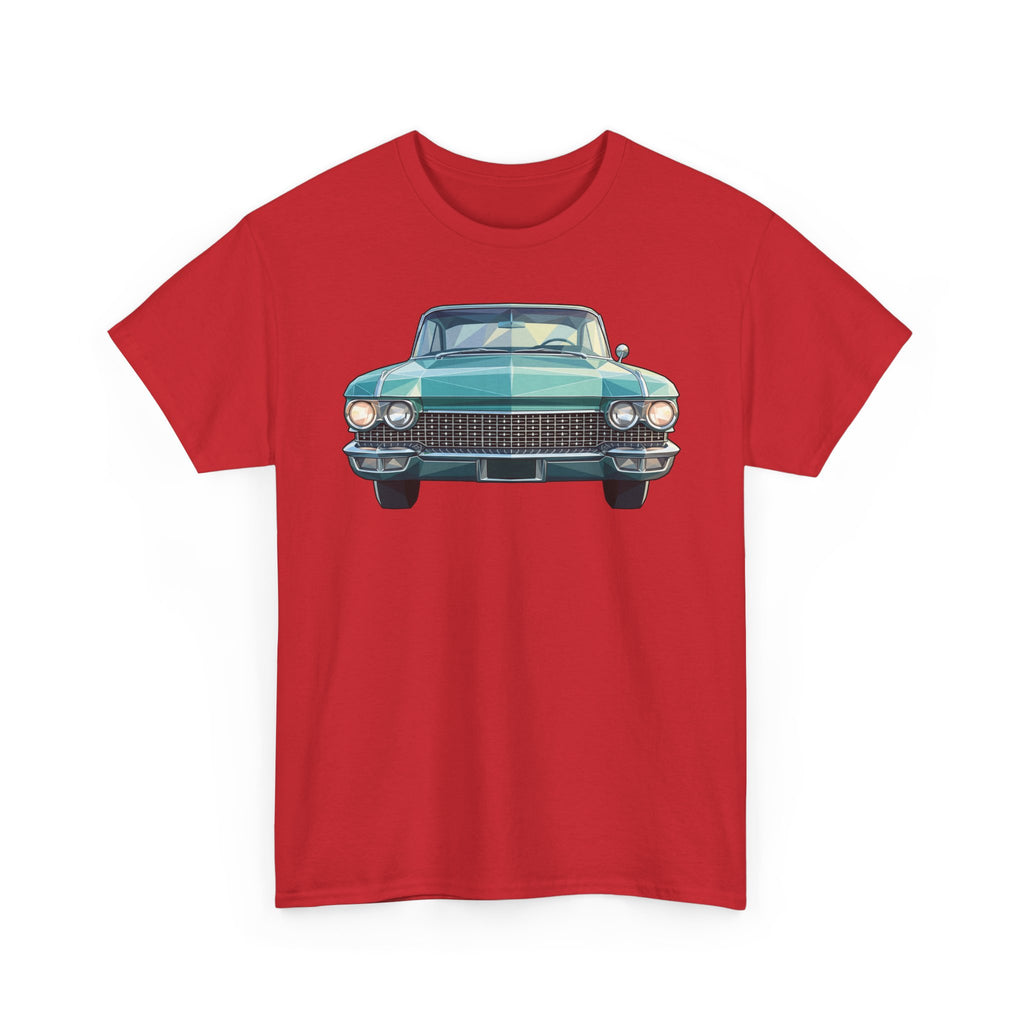 Classic Luxury Cruiser Car Tee | Big Fins Front & Rear Car Illustration