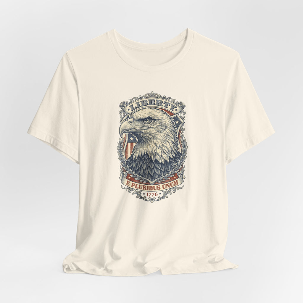 Liberty Bald Eagle tee | Eagle Head Graphic Shirt, E Pluribus Unum design