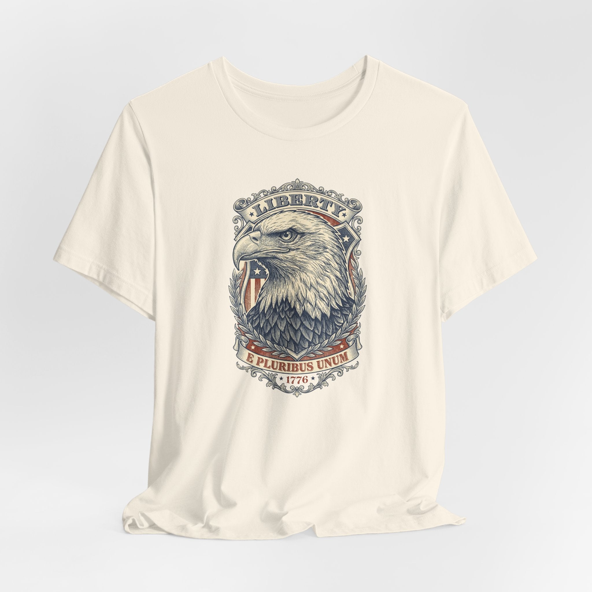 Liberty Bald Eagle tee | Eagle Head Graphic Shirt, E Pluribus Unum design