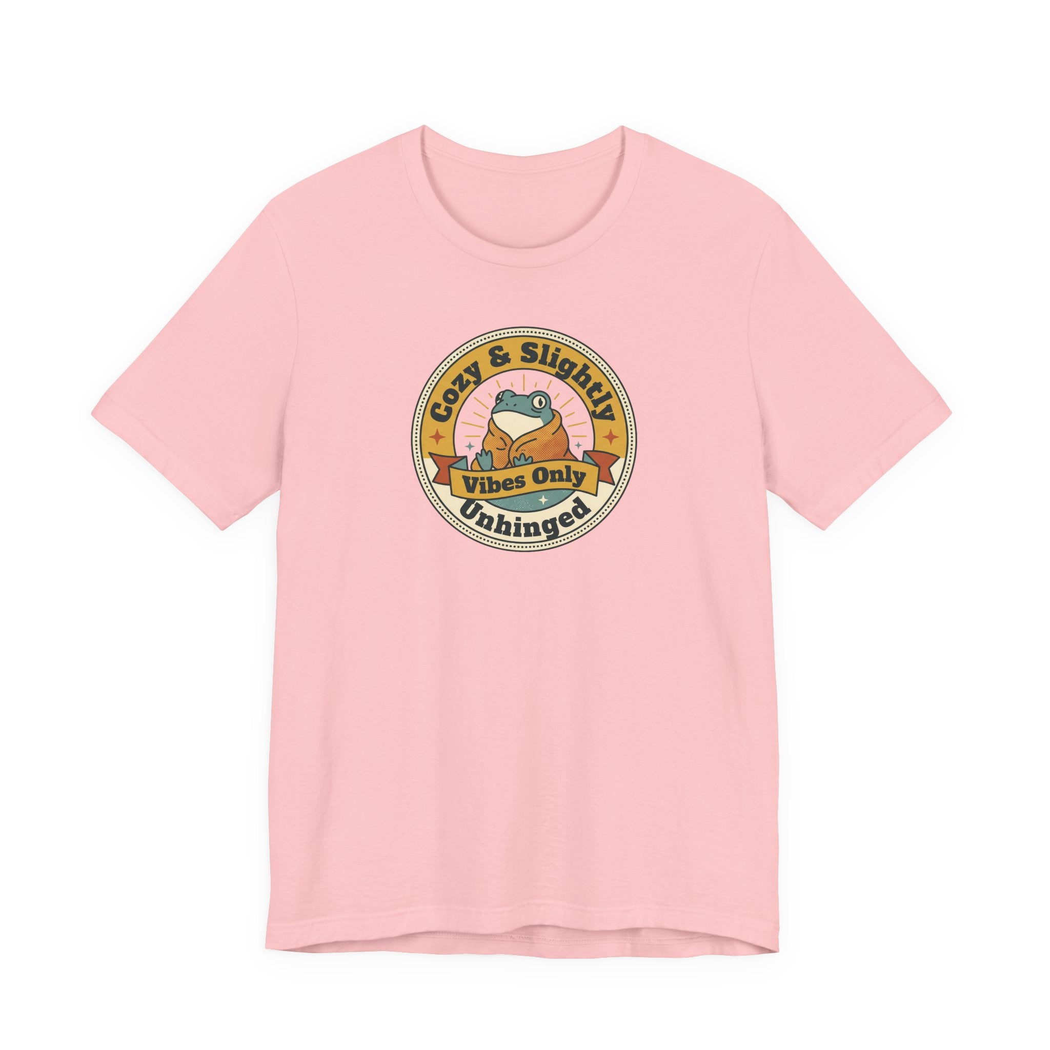 Cozy & Slightly Unhinged Vibes Only T-Shirt | Retro Sloth Graphic Tee