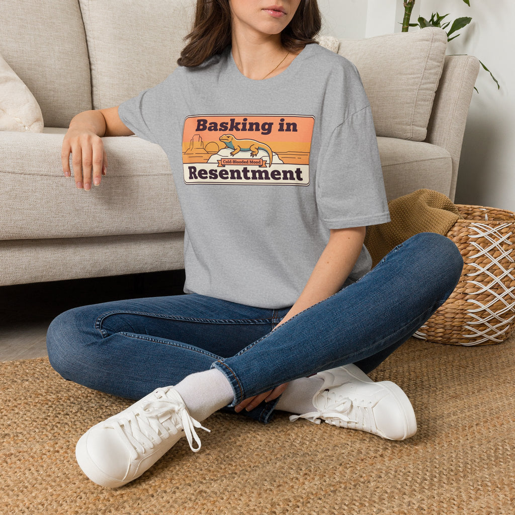Basking in Resentment Lizard T-Shirt | Retro Desert Graphic