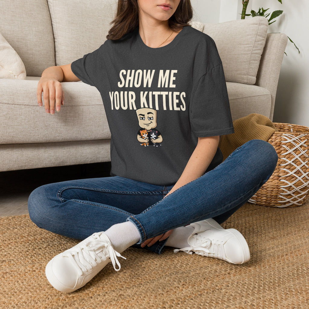 Show Me Your Kitties T-Shirt | Funny Cat Lover Tee | Cat Mom Cat Dad Humor Gift