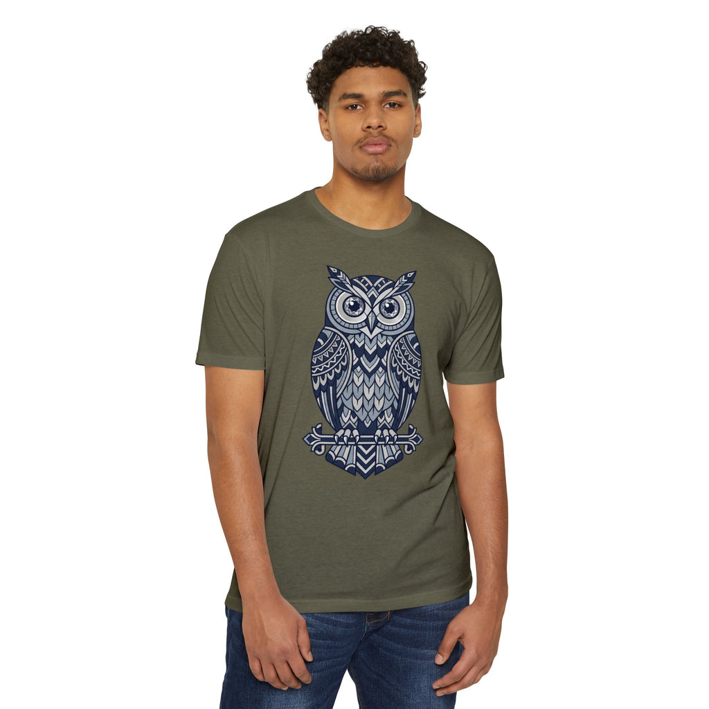Owl T-Shirt Tribal Boho Woodland Illustration Graphic Tee Owl Lover Gift Nature Art Unisex