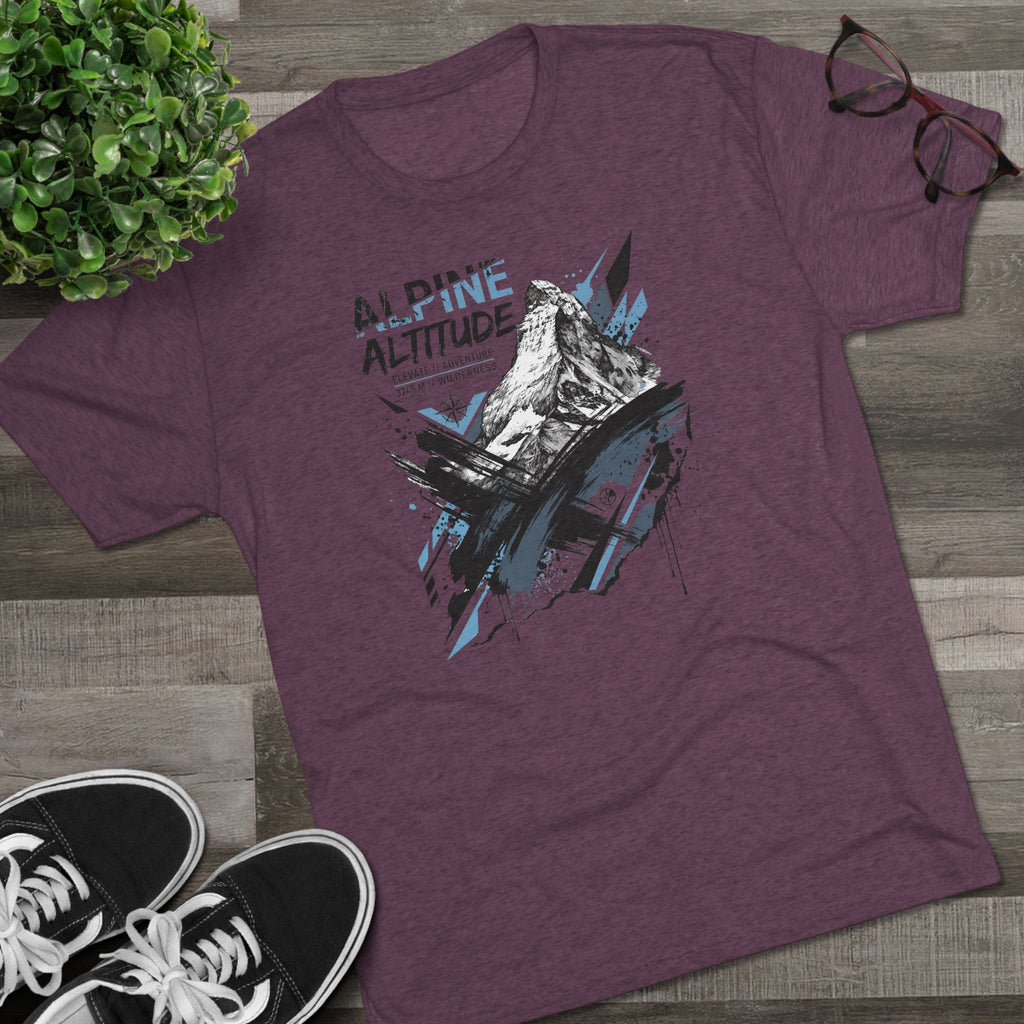 Alpine Altitude T-Shirt Mountain Peak Illustration Graphic Tee Hiking Gift Outdoor Nature Adventure Unisex