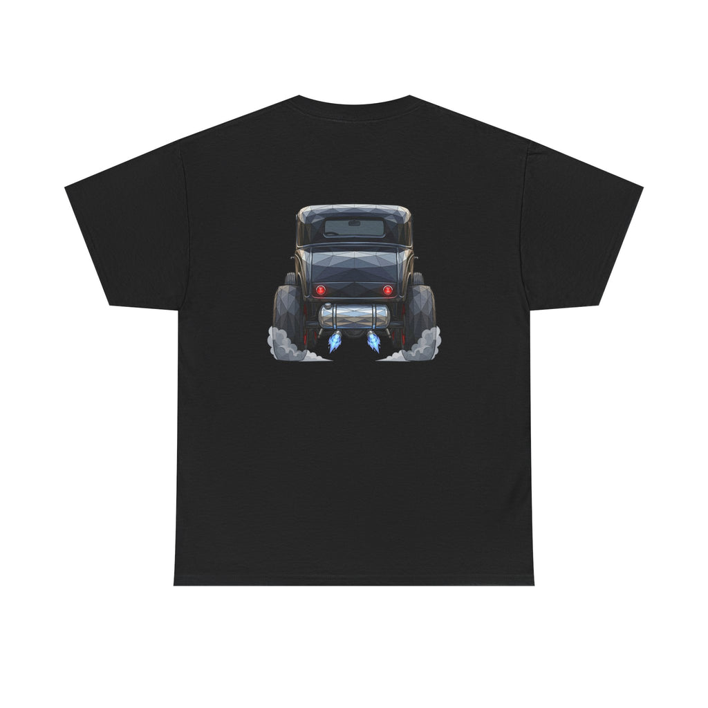 Vintage Hot Rod Front and Rear Tee | Classic Car Graphic Shirt