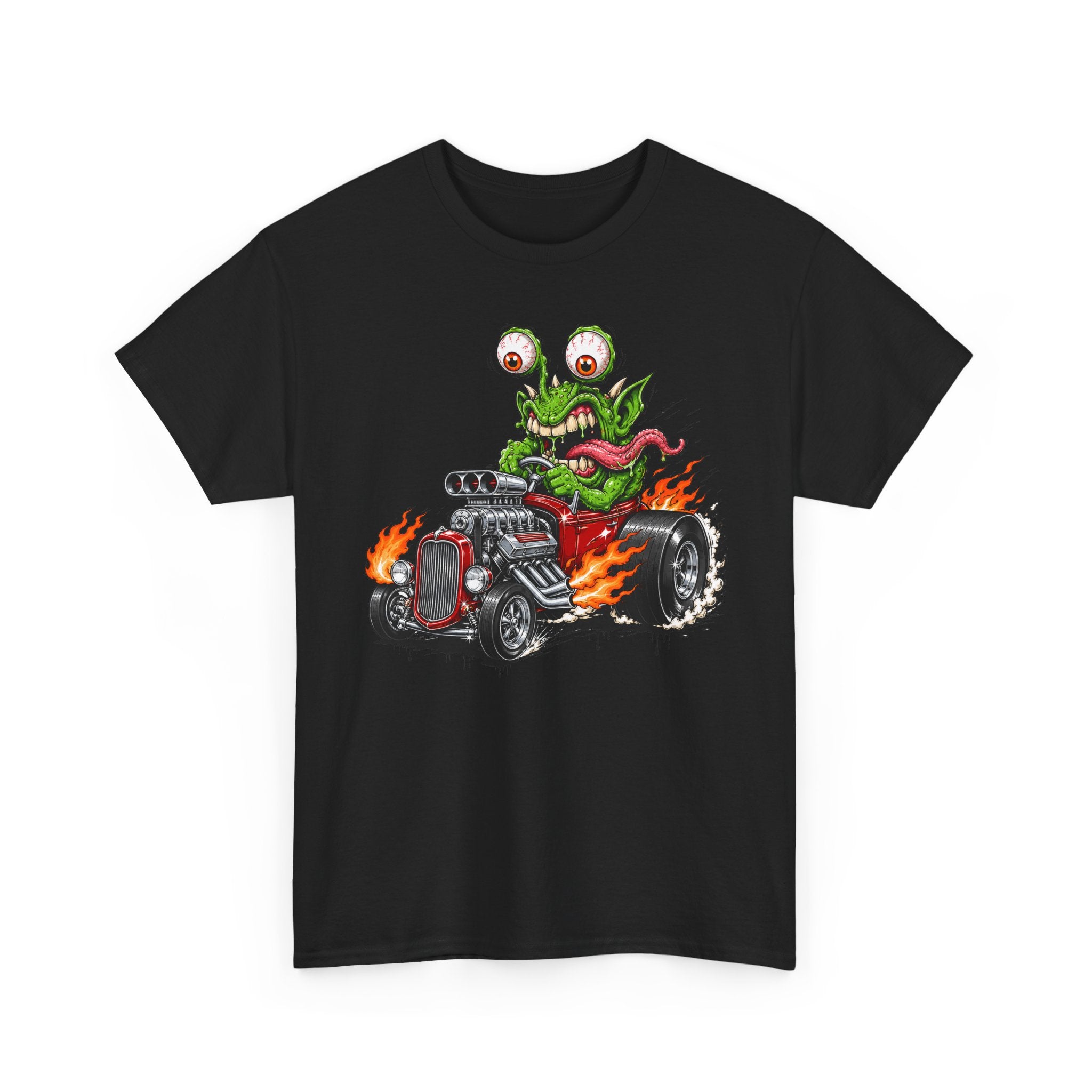 Wild-Eyed Monster Hot Rod Tee | Kustom Kulture Car Art, Unisex Retro Graphic T-Shirt Gift