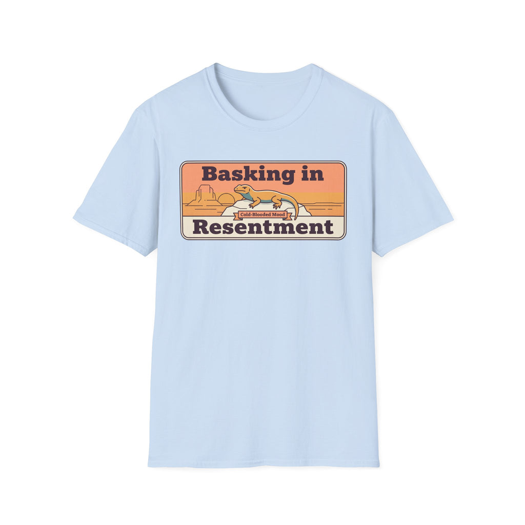 Basking in Resentment Lizard T-Shirt | Retro Desert Graphic