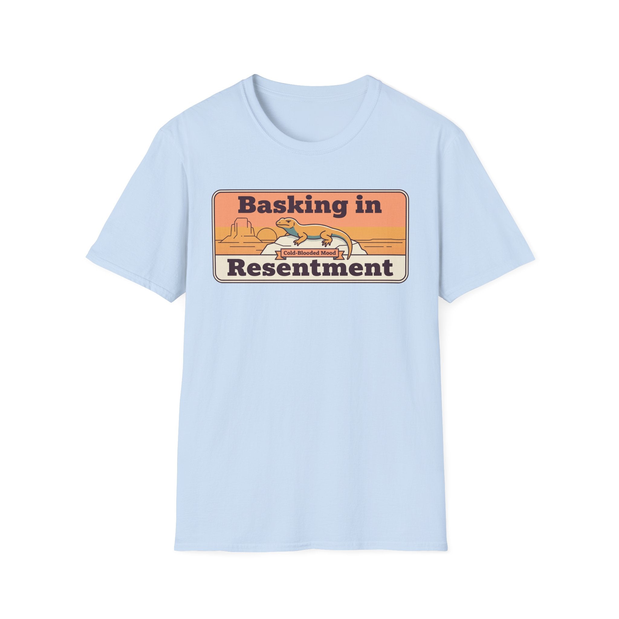 Basking in Resentment Lizard T-Shirt | Retro Desert Graphic