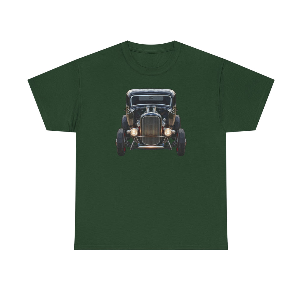 Vintage Hot Rod Front and Rear Tee | Classic Car Graphic Shirt
