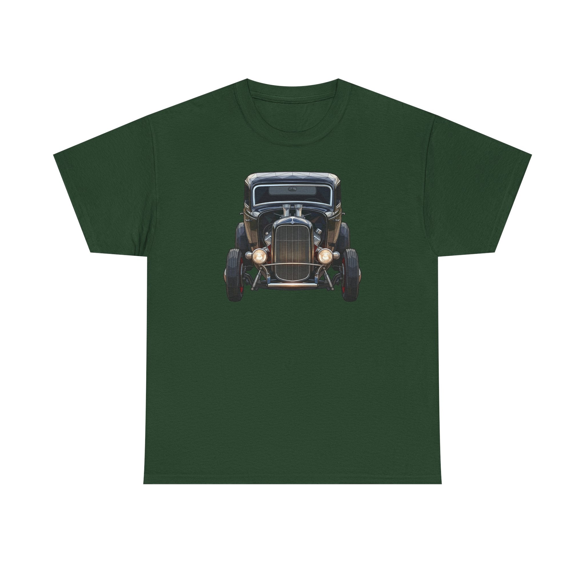 Vintage Hot Rod Front and Rear Tee | Classic Car Graphic Shirt