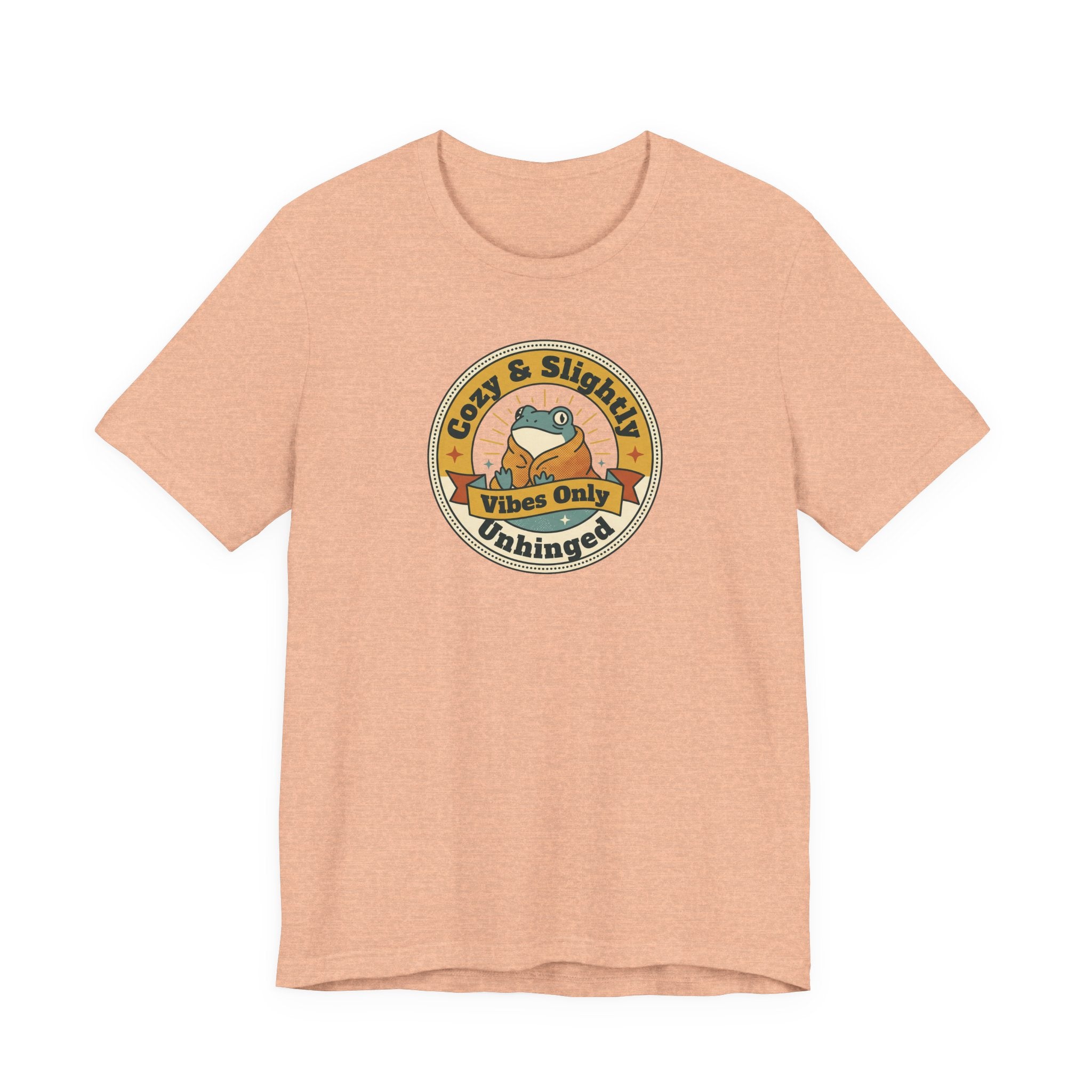 Cozy & Slightly Unhinged Vibes Only T-Shirt | Retro Sloth Graphic Tee