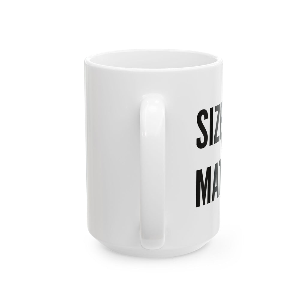 Funny Fishing Mug Size Matters | Gift for Fisherman Dad | Cartoon Fishing Coffee Cup | Funny Angler Gift | Novelty 11oz 15oz Ceramic Mug