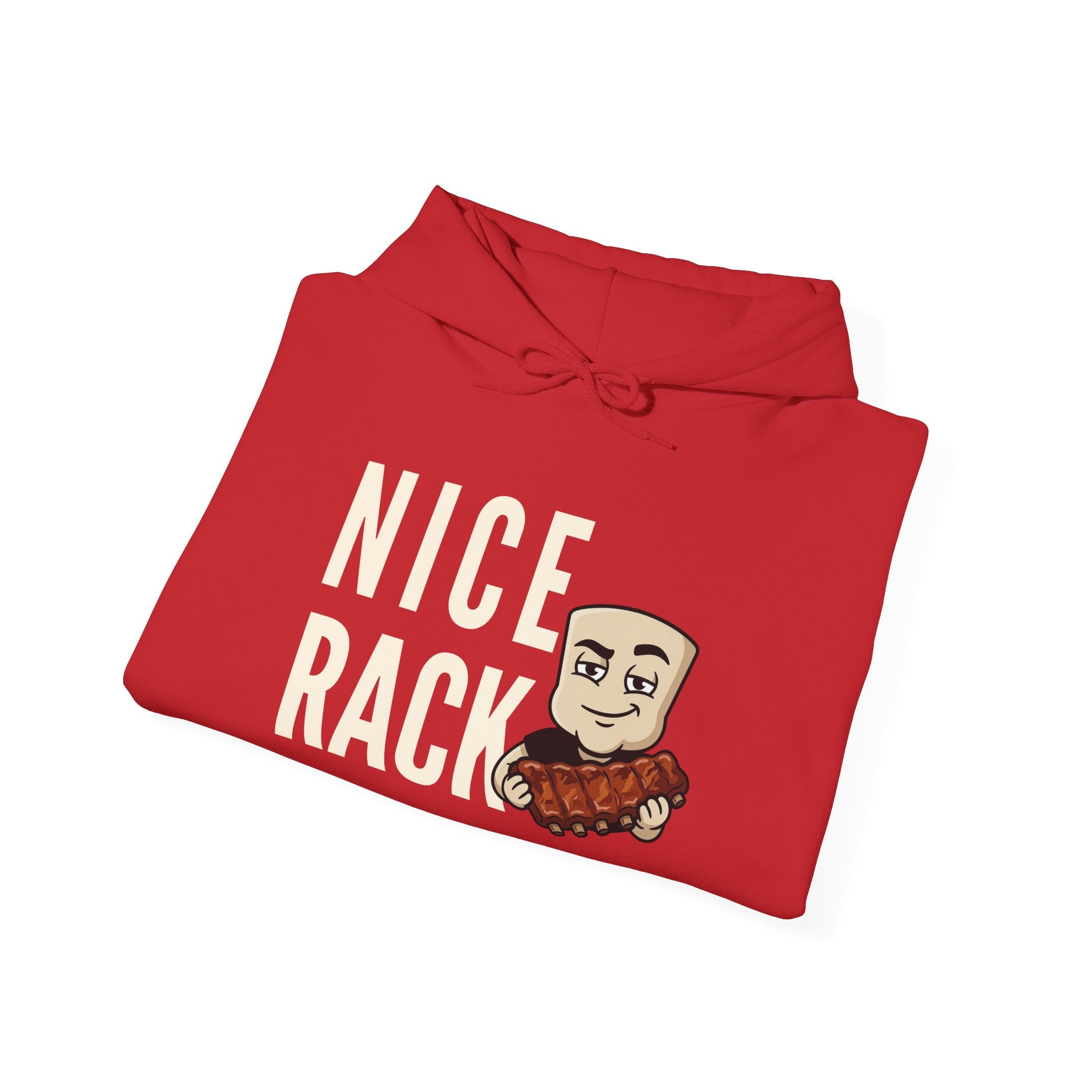 Nice Rack Hoodie | Funny BBQ Rib Graphic Adult Humor Naughty Novelty Sweatshirt Gift