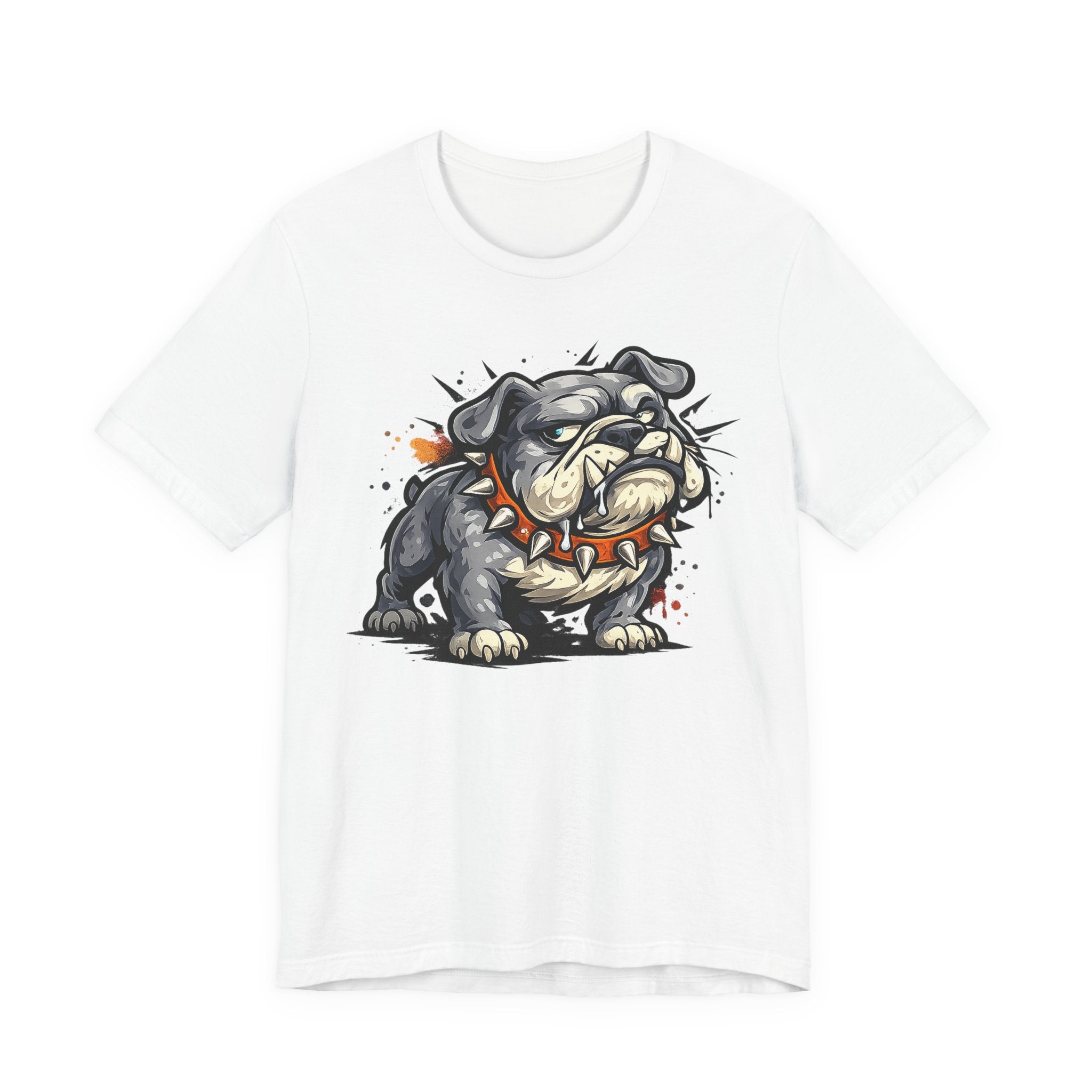 Bulldog Illustration Tee | Tough Cartoon Bulldog Graphic T-Shirt, Fierce Dog Art Unisex Gift