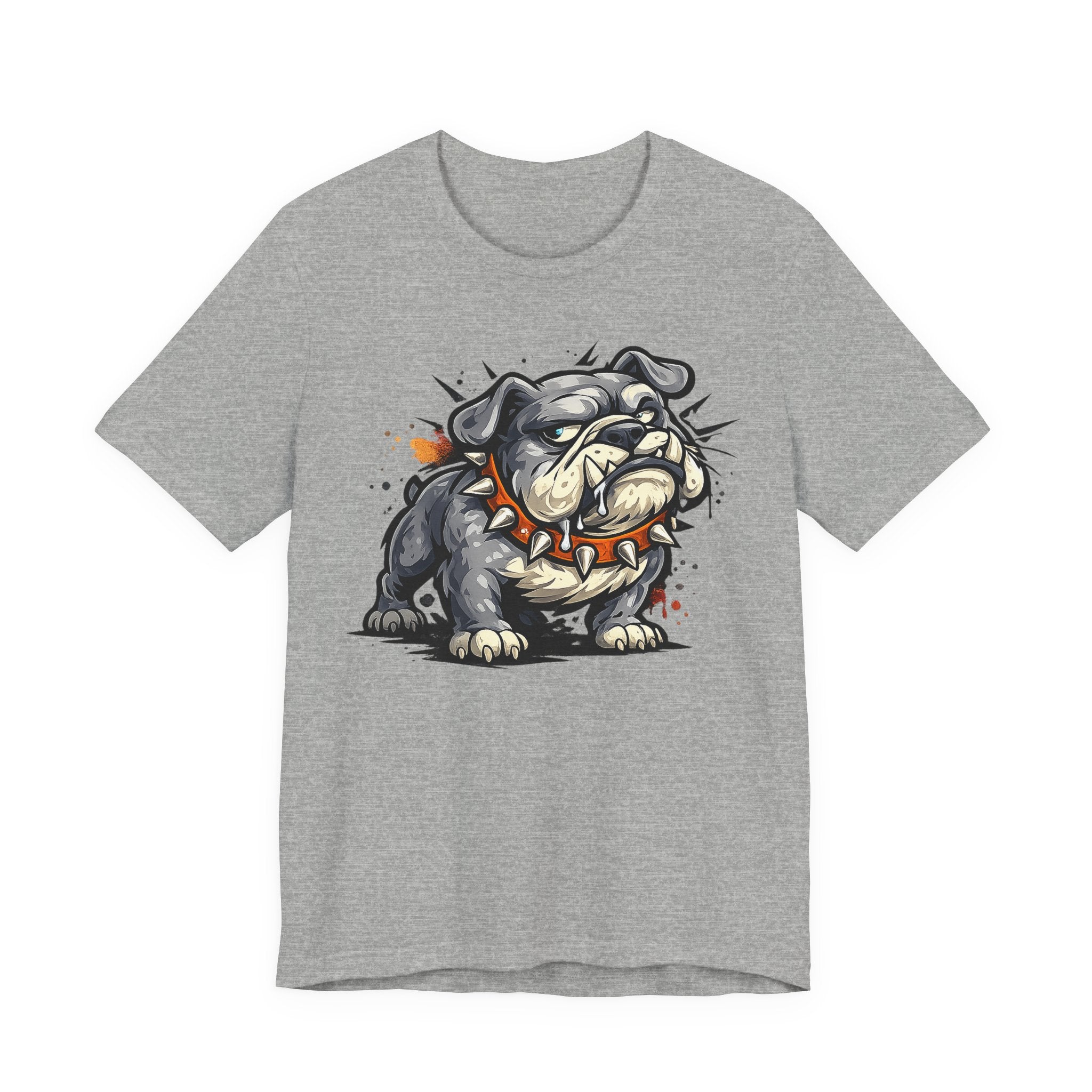 Bulldog Illustration Tee | Tough Cartoon Bulldog Graphic T-Shirt, Fierce Dog Art Unisex Gift