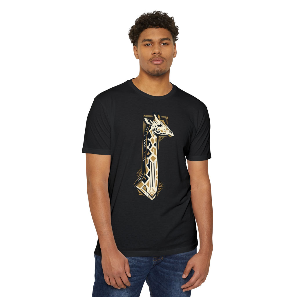 Giraffe T-Shirt Art Deco Geometric Safari Illustration Graphic Tee Animal Lover Gift Unisex