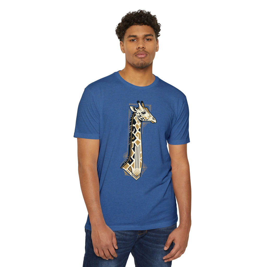 Giraffe T-Shirt Art Deco Geometric Safari Illustration Graphic Tee Animal Lover Gift Unisex