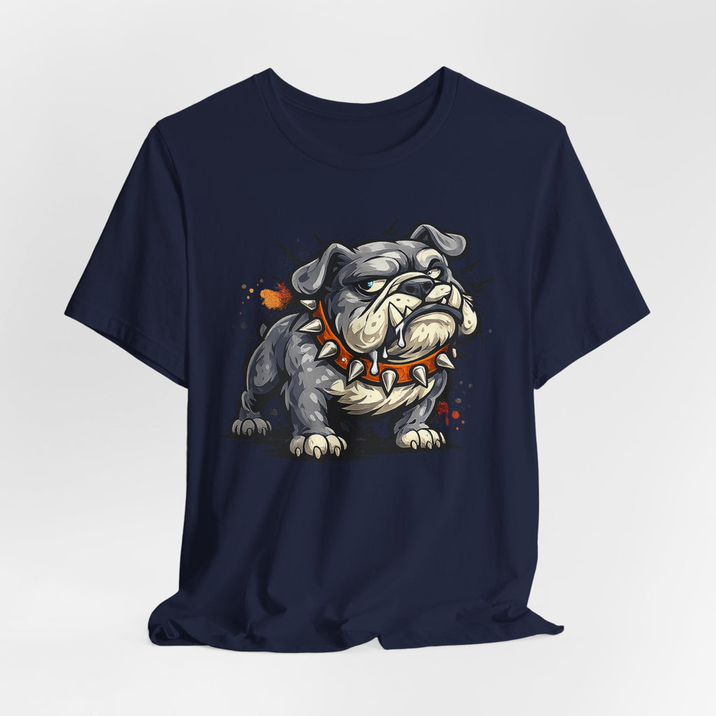 Bulldog Illustration Tee | Tough Cartoon Bulldog Graphic T-Shirt, Fierce Dog Art Unisex Gift