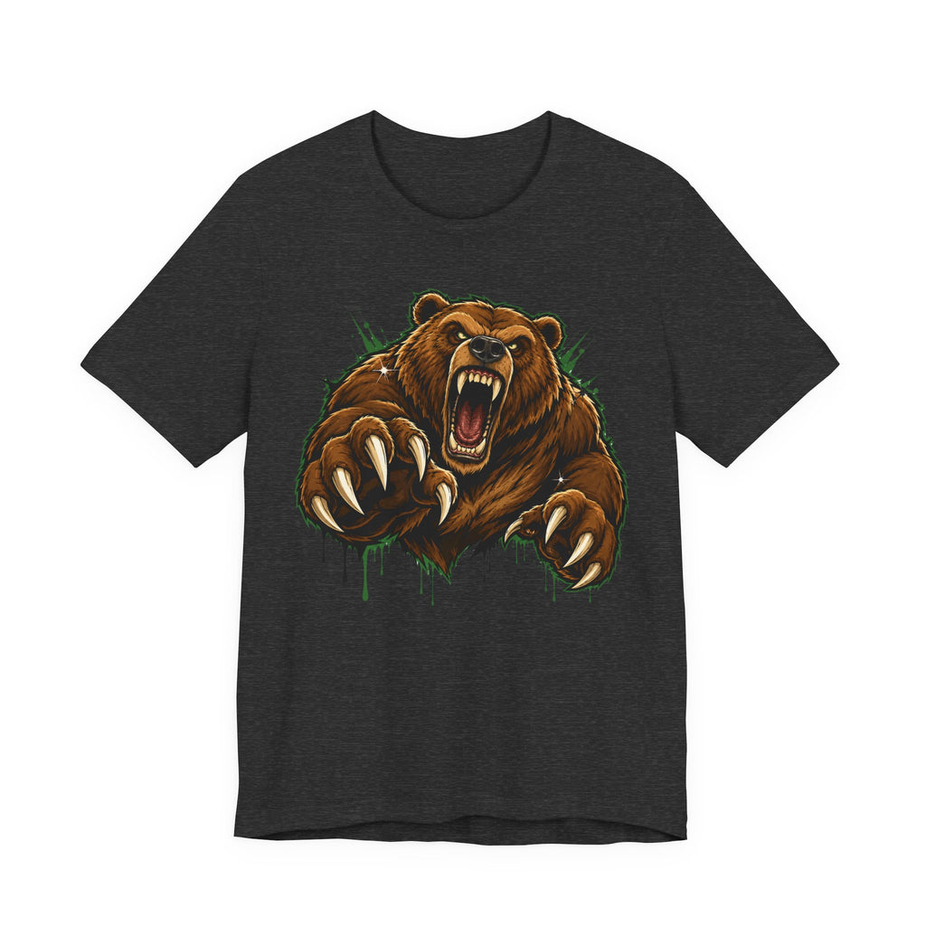 Roaring Grizzly Bear Tee | Fierce Claw Illustration, Wild Animal Graphic Shirt, Unisex Gift