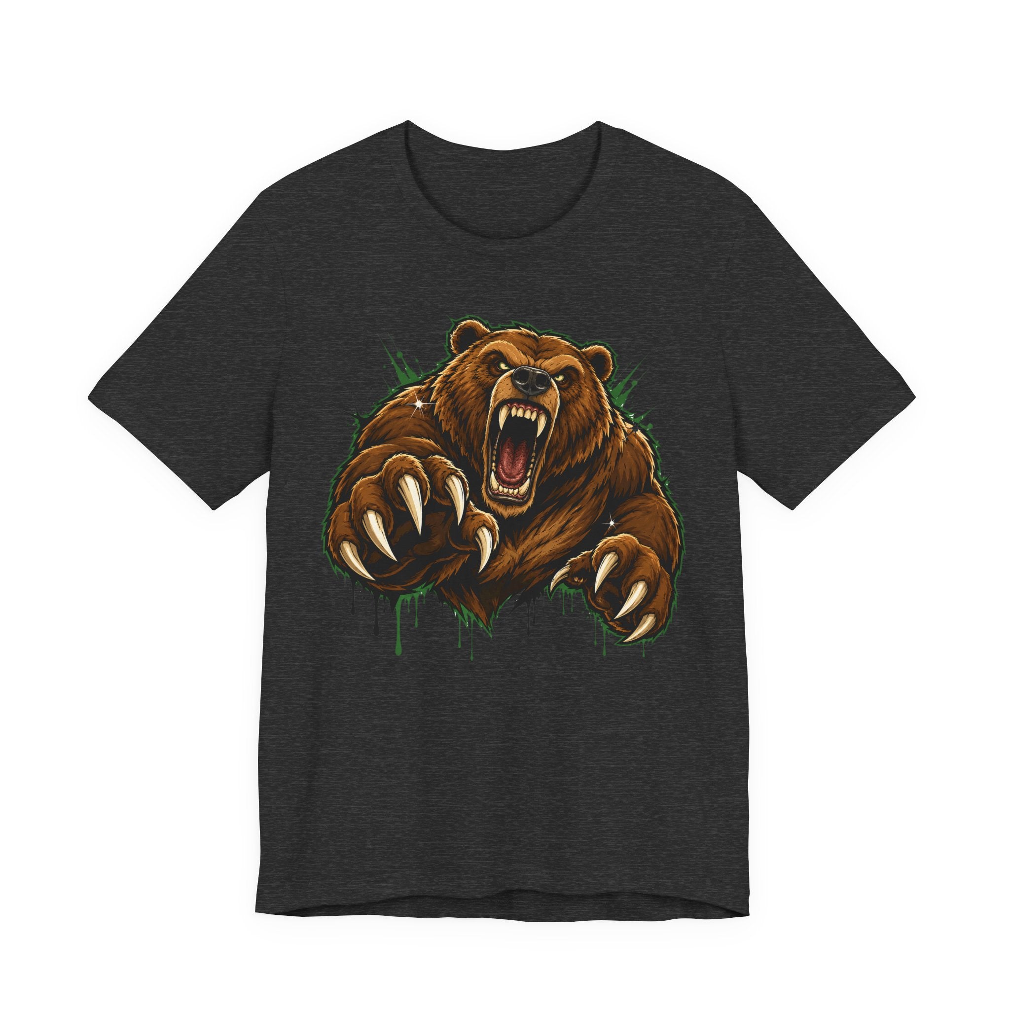 Roaring Grizzly Bear Tee | Fierce Claw Illustration, Wild Animal Graphic Shirt, Unisex Gift