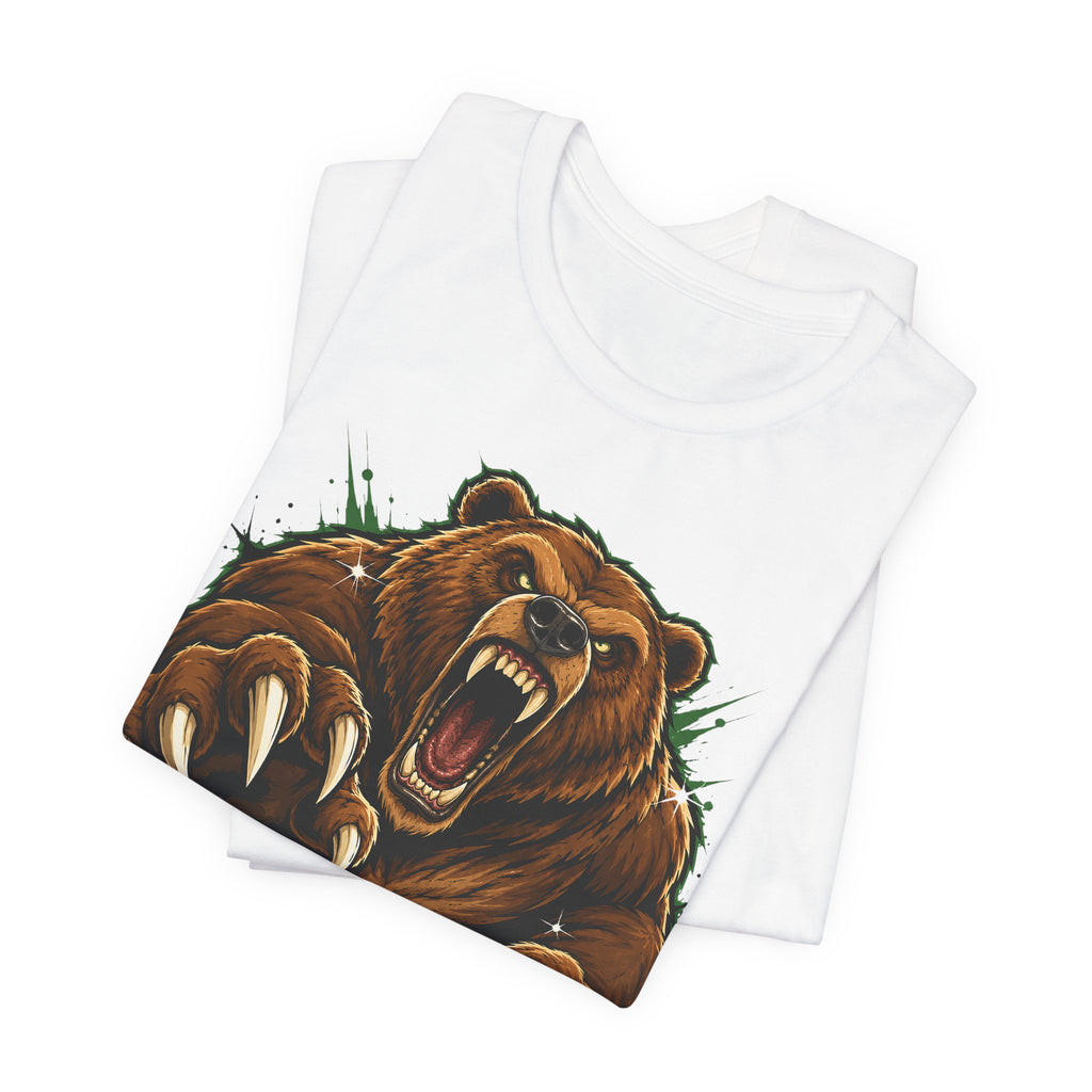 Roaring Grizzly Bear Tee | Fierce Claw Illustration, Wild Animal Graphic Shirt, Unisex Gift