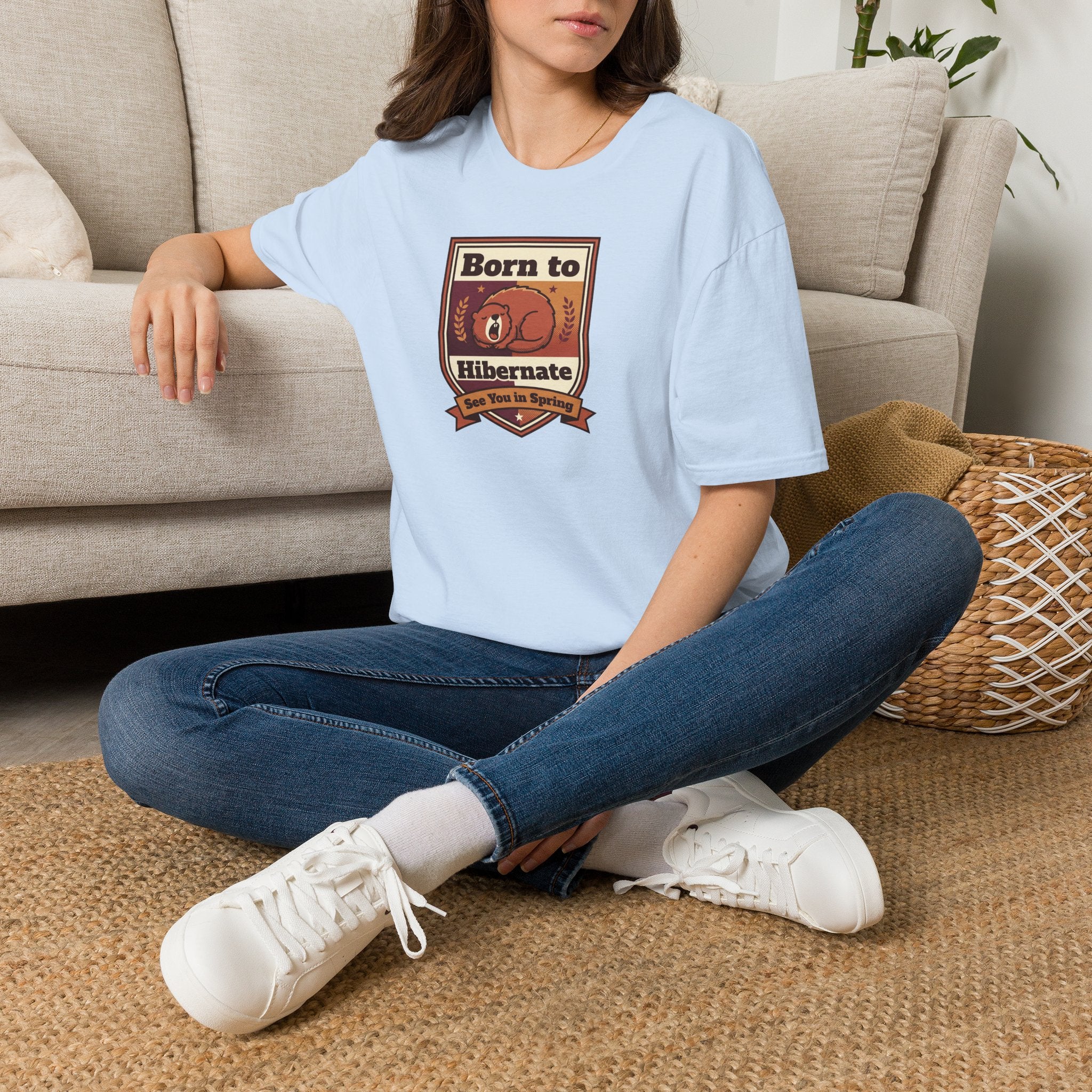 Born to Hibernate Bear graphic tee | T-Shirt, Cozy Winter Design