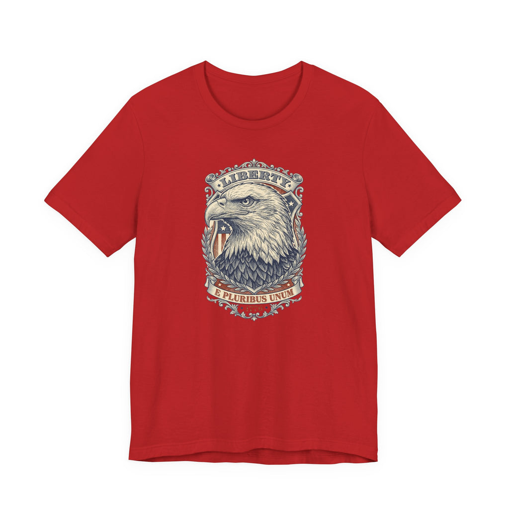 Liberty Bald Eagle tee | Eagle Head Graphic Shirt, E Pluribus Unum design