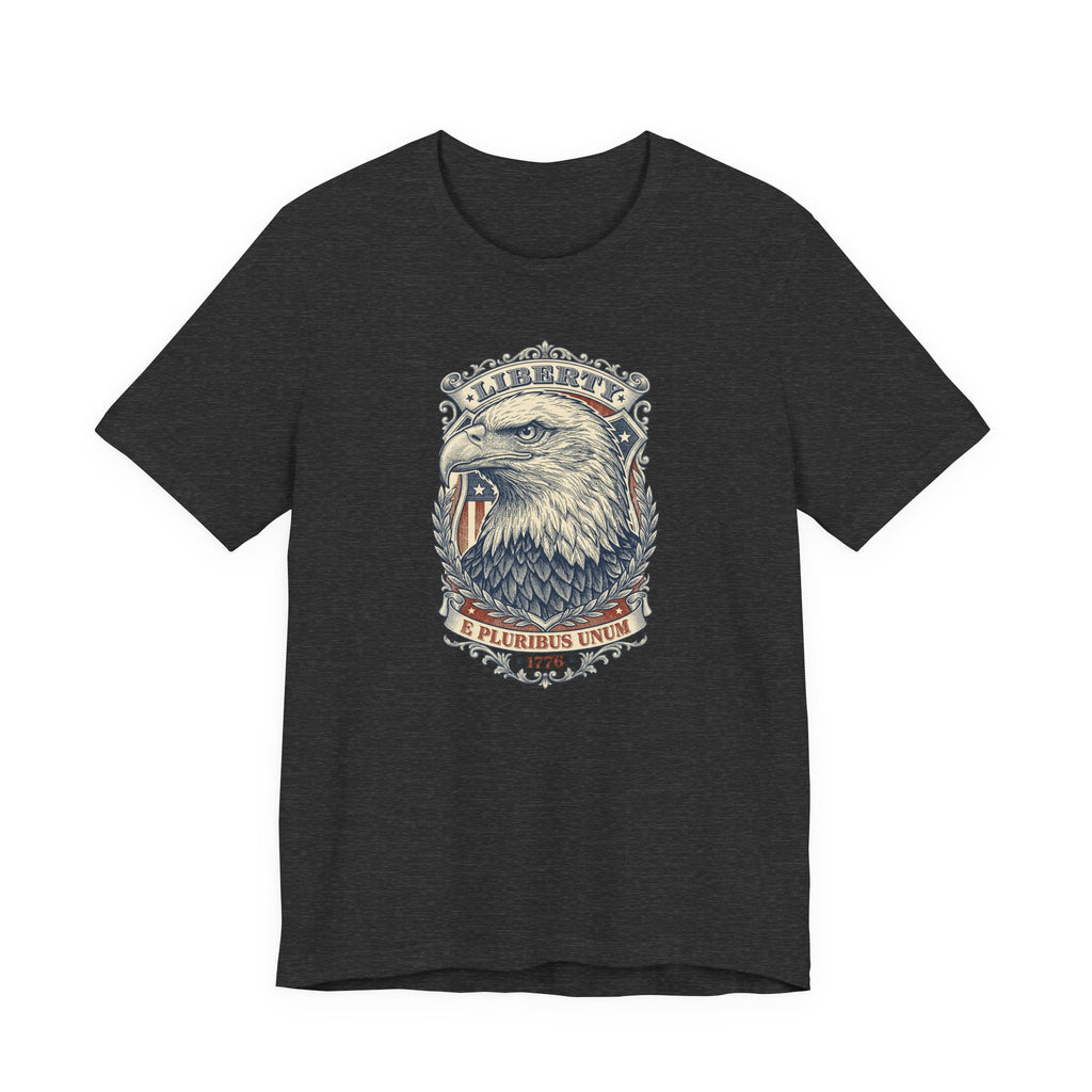 Liberty Bald Eagle tee | Eagle Head Graphic Shirt, E Pluribus Unum design