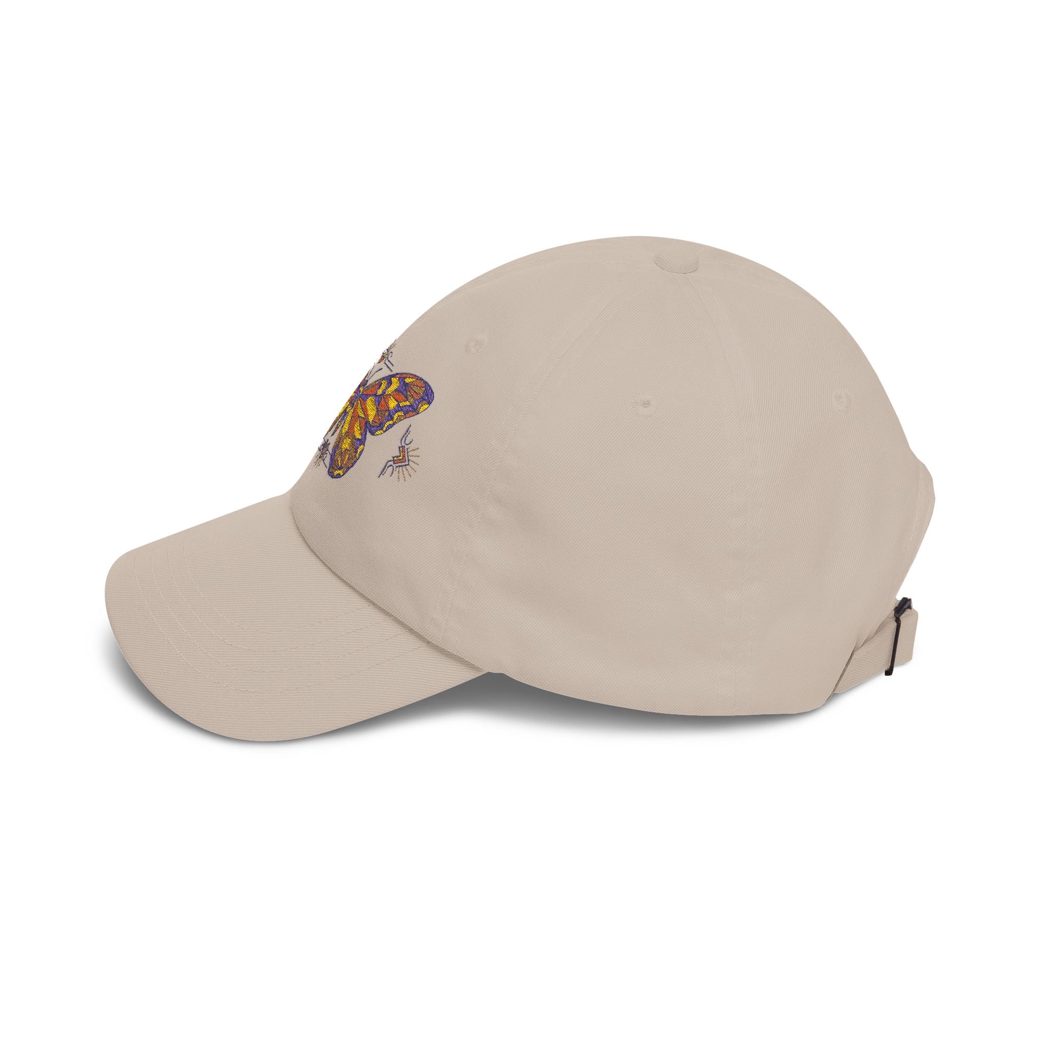 Butterfly Embroidered Dad Cap — Colorful Mosaic Moth Baseball Hat