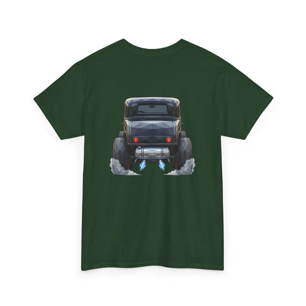 Vintage Hot Rod Front and Rear Tee | Classic Car Graphic Shirt