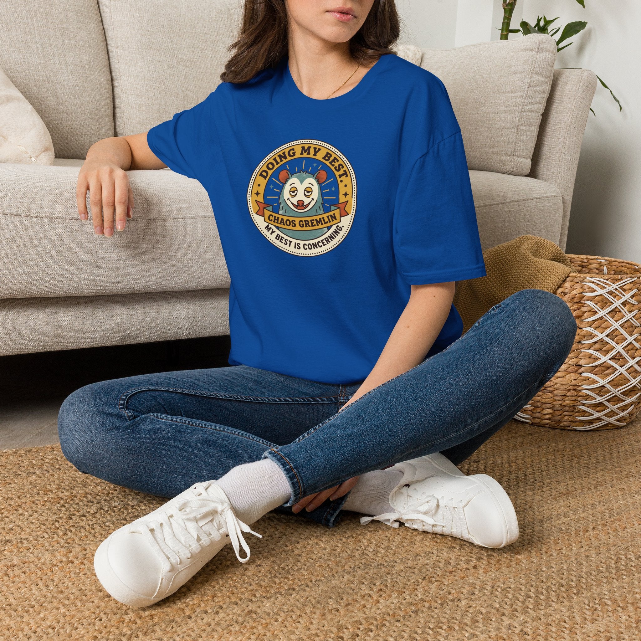 Funny Chaos Gremlin T-Shirt | Doing My Best Cute Panda Graphic Tee | Sarcastic Humor Shirt Gift